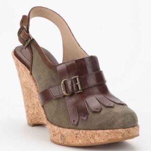 Frye NWOT Pepper Kilte Leather Wedges